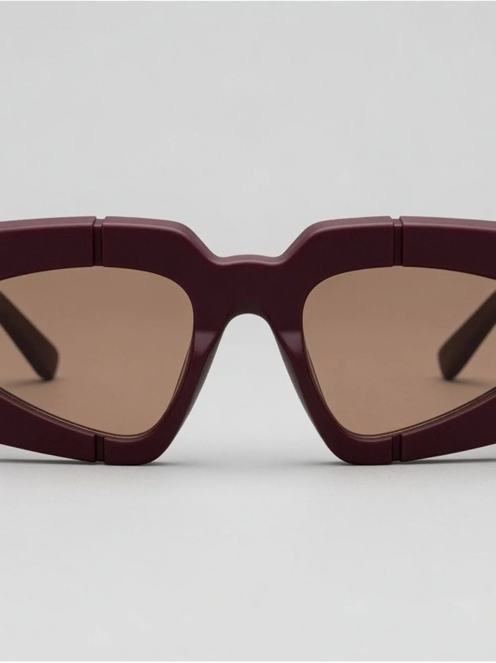 Balmain B-Spirit Sunglasses in Burgundy with Gold Details